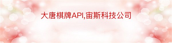大唐棋牌API,宙斯科技公司